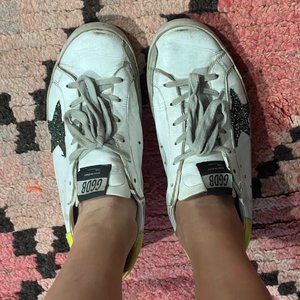 Golden Goose Glitter Superstar Leather Sneaker